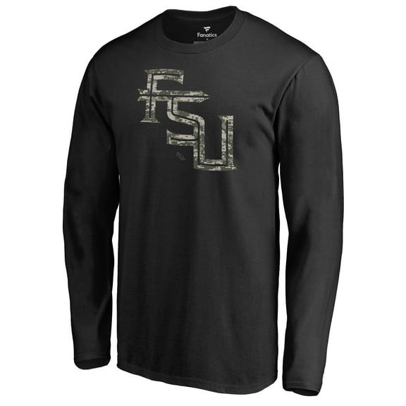 Men's Black Florida State Seminoles Cloak Long Sleeve T-Shirt