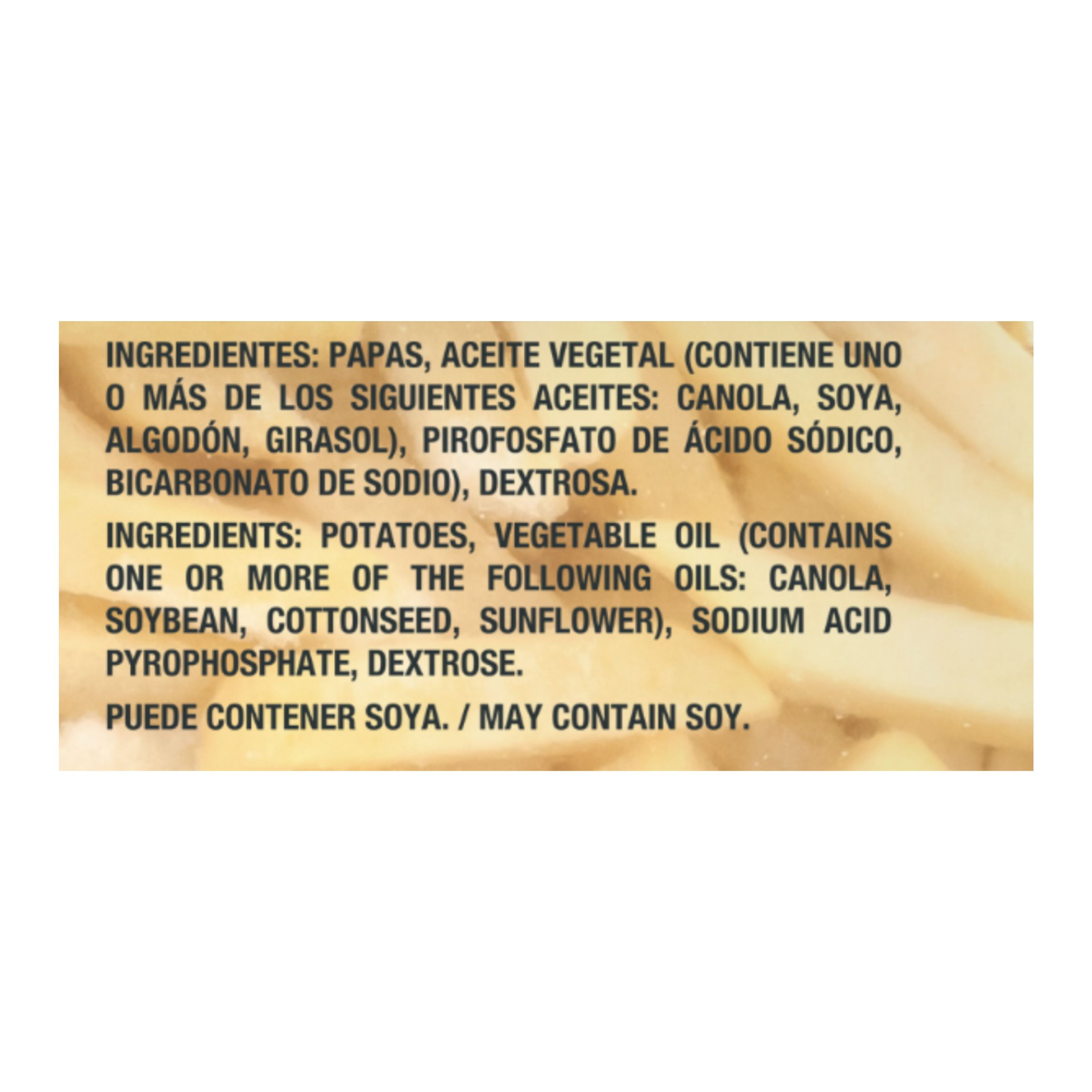 McCain, Straight Cut French Fried Potatoes, 5 lb Plastic Bag