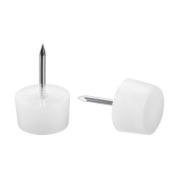 Clavo para patas de muebles, almohadilla protectora para patas de silla y mesa 14mm Dia plástico 60pcs