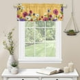 thumbnail image 2 of Kitchen Curtains Valances, Spring Colorful Flower Yellow Background Short Rod Pocket Valances for Windows for Bedroom, Bathroom, 1 Panel, 54" W x 18" L, 2 of 6