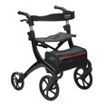 thumbnail image 1 of VEVOR Déambulateur Pliant pour Aînés et Adultes, Déambulateur Roulant en Aluminium Léger avec Siège et Poignée Réglable, Déambulateur de Mobilité Extérieure à 4 Roues avec Sac de Rangement Spacieux, Capacité de 300LBS, 1 of 9