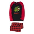 thumbnail image 2 of Conjuntos de pijamas navideños familiares a juego Grinch 2024, pijama de Grinch con parte superior y pantalones de pijama a cuadros, pijama de Grinch para niños y adultos para la familia, Hombres XXL, 2 of 3