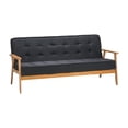 thumbnail image 3 of Sillón, sofá, sillón, muebles de decoración de diseño sencillo para el hogar, sofá de diseño vintage para adultos para apartamento, villa, recepción gris oscuro, 3 of 8