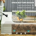 thumbnail image 6 of 8.6 x 3 x 1ft Raised Garden Bed with Mini Greenhouse, Galvanized Raised Garden Bed with Cover for Herbs and Vegetables, Small Greenhouse for Patio Garden Balcony, White and Silver, 6 of 6