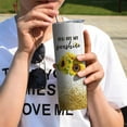 thumbnail image 2 of Sunflower Tumbler with Lid and Straw - Cute Sunflower Tumbler - Sunflower Cups Tumbler - Sunflower Cups - Sunflower Mug - 20oz Insulated Stainless Steel Double Wall Gifts for Sunflower Lover, 2 of 6