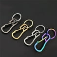 thumbnail image 3 of Titanium Heavy Duty Carabiner Keychain EDC Quick Release Hooks With Titanium Key Ring, 3 of 7