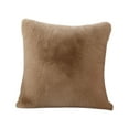 thumbnail image 2 of Taicans Velvet Throw Pillow,Faux Fur Square Decorative Throw Pillow Cusion for Couch,Home Sofa Pillow with Core Solid Colour Imitation Car Cushion Sets Lumbar Bedroom Bedside Cushions,18"x18"-Brown, 2 of 6