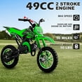 thumbnail image 7 of Gpower Gasoline 49cc Dirt Bike for Kids 13-17,2-Stroke Gas Power Mini Dirt Bike,Green, 7 of 7