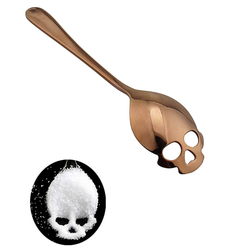 Yaye 304 Stainless Steel Skull-shaped Tea Spoon & Coffee Stirring Spoon&Sugar Spoon for kitchen 4pcs 