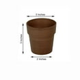 thumbnail image 3 of Efavormart 3 Packs | 3" Rustic Brown Succulent Pots, Indoor Outdoor Small Planters Décor, 3 of 11