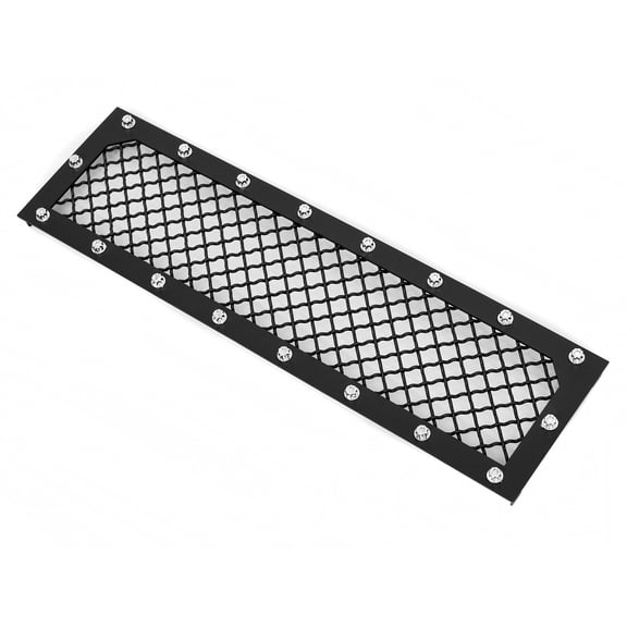 APS Compatible with Ford F-150 2015-2017 Lower Bumper Carbon Steel Black Mesh Rivet Studs Grille Insert FL6313K