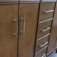 thumbnail image 3 of MCM 49" Solid Wood Double Rectangle Sink Vanity in Walnut/White Carrara, 3 of 11