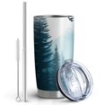 thumbnail image 2 of 20 Oz Forest with Mountains Coffee Tumbler Double Wall Insulated Stainless Steel Water Bottle | Metal Reusable Thermoses Flask with Cup Cap | Leak & Sweat Proof with Anti-Dust Lid, 2 of 7
