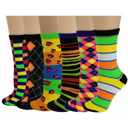 Womens socks long crew colorful designs