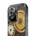 thumbnail image 4 of DistinctInk Clear Hybrid Case for Apple iPhone 16 Pro (6.3" Screen) - Clocks Clockwork Gold - Tempered Glass Back, 4 of 5