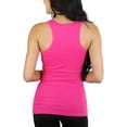 thumbnail image 2 of ToBeInStyle Womens Essential Ribbed Racerback Versatile Layering Cotton Blend Tank Top, 2 of 3