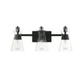 thumbnail image 2 of Lakewood 3-Light Bathroom Vanity Light in Matte Black, 2 of 5