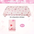 thumbnail image 2 of Tumao Valentine's Day Tablecloth 3 Pack Heart Red Plastic Party Decorations 54 X 108 Table Cover Anniversary Valentines Wedding Birthday, 2 of 8