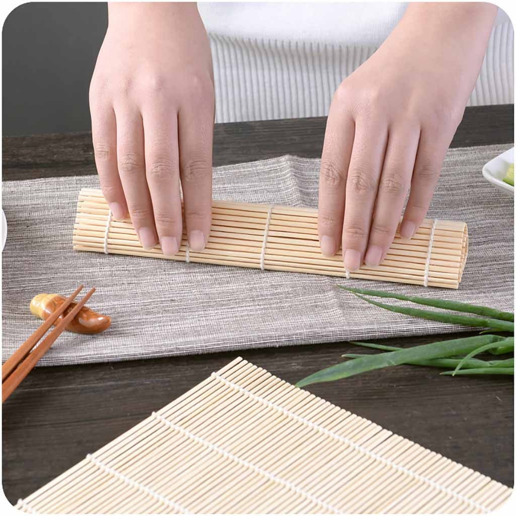 Zmeidao Sushi Making Kit Bamboo Sushi Rolling Mat Non Stick Sushi Mat Sushi Roller Sushi Making Mat Set for Home Kitchen Party DIY