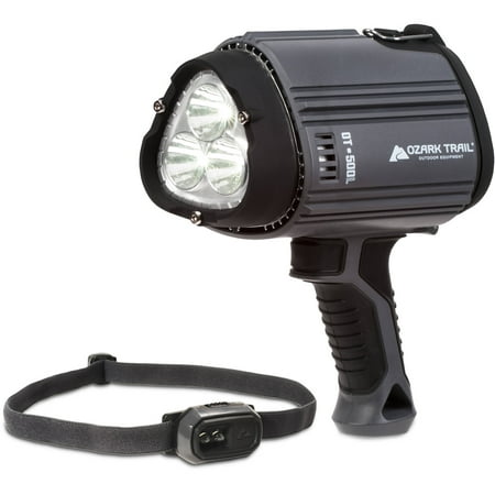 Ozark Trail 20L Mini Headlamp and 500L Spotlight Combo Pack