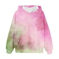 thumbnail image 4 of Piuwrlz Hood Sweatshirts Kids Girls Winter Hoodies Loose Hoodie Hot Pink Size 5-6Years, 4 of 5
