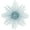 Baby Blue, variant on Vickerman 6.5" Teal Snowflake Burst Glitter Christmas Ornament, 6 per Bag