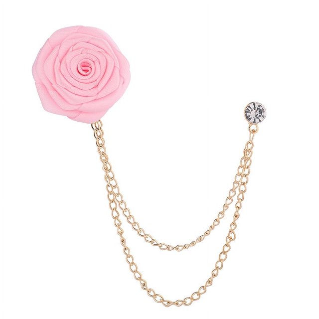 Accesorios de pecho MC para hombres y mujeres con estilo Accesorios para trajes Broche de rosa encriptado Cadena con borlas Accesorios para trajes de hombre