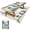 A, variant on SLUMLOVE Picnic Table Cover with Bench Covers, Waterproof Fitted Camping Tablecloth Set 72"x30", Dollar Print