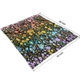 thumbnail image 3 of Dark Pioneer Flower Pattern Blanket,Comfortable Soft Flannel Throw Blanket,All Season,Warm Lightweight Blankets for Sofa Bed Couch Living Room Chair,50"x60", 3 of 4