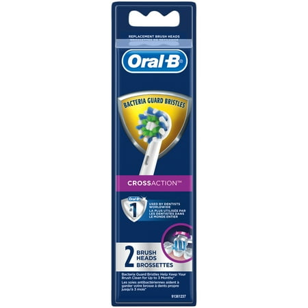 Triple Action Head - Oral-B CrossAction Replacement Brush Heads, 2 Count