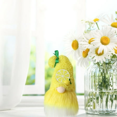 YOHAVEN Lovely Faceless Doll Ornament Patriotic Fruit Dwarf Home Décor Soft Plush Holiday Decoration for Table Office Living Room Seasonal Party Accent Unique Gift for Celebrations