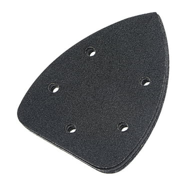 5 Pack Detail Sander Sandpapers 100 Grits 5.5" x 4" Hook and Loop Wet Dry Sanding Pads Silicon Carbide