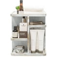 thumbnail image 5 of Sorbus 360° Cosmetic Organizer, Wood Multi-Function Storage Carousel for Makeup, Toiletries, and More, Grey Wood, 5 of 8