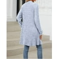 thumbnail image 3 of Aricy Ribbed Knit Cardigan Sweaters for Women Long Dusters Cozy Soft Knitwear Lightweight Open Front Sweater Solid Color Coat Warm Long Sleeve Shrug Cardigans with Pockets, 3 of 5