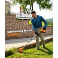 thumbnail image 4 of HOTREE 12-Inch 21V Cordless String Trimmer & Lawn Edger, 3-in-1 Lightweight Weed Eater with 2 Batteries (2.0Ah) & 3 Blade Types, 4 of 8