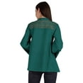 thumbnail image 4 of Moomaya Tunique Col Mandarin pour Femmes Manches Longues Été Coton Uni, 4 of 7