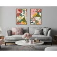 thumbnail image 5 of Kate and Laurel Sylvie Softly 1 and 2 Framed Canvas Wall Art Set by Mia Charro, 2 Piece 23x33 Gold, Modern Colorful Flower Illustration Art for Wall, 5 of 6
