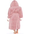 thumbnail image 2 of Women Bathrobe Flannel Warm Long Robe Waist Lace-up Pocket Nightgown for Autumn Winter, 2 of 5