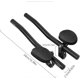 thumbnail image 4 of Aero Black Aluminum Alloy Aerodynamic Bar Road Bike TT Racing Handlebar Black Improves Posture Speed, 4 of 5