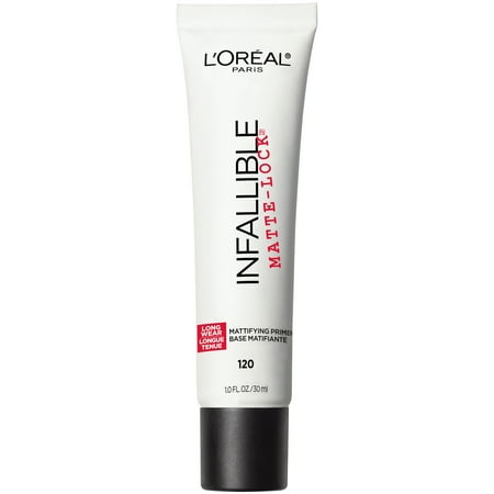 L'Oreal Paris Infallible Matte-Lock Mattifying Primer 120 Clear 1 fl. oz. (Best Makeup Primer Reviews)
