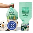 thumbnail image 1 of Bolsas de basura reutilizables, compostables, 11.4 litros, 3 galones, 100 bolsas, 1 of 8