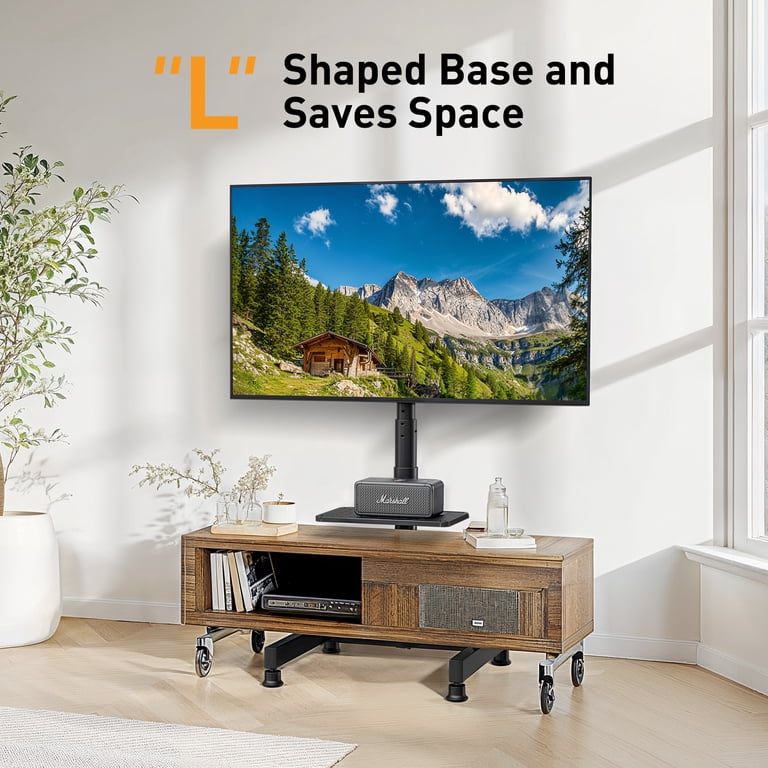 MountFTV Floor TV Stand with Wheels, 26–50 Inch, Mobile photo 6