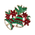 thumbnail image 2 of Tnobhg Christmas Brooch Rhinestone Festive Christmas Tree Bell Wreath Snowman Shape Clothes Jewelry New Year Gift Sweater Coat Hat Decoration Clothes Pin, 2 of 8