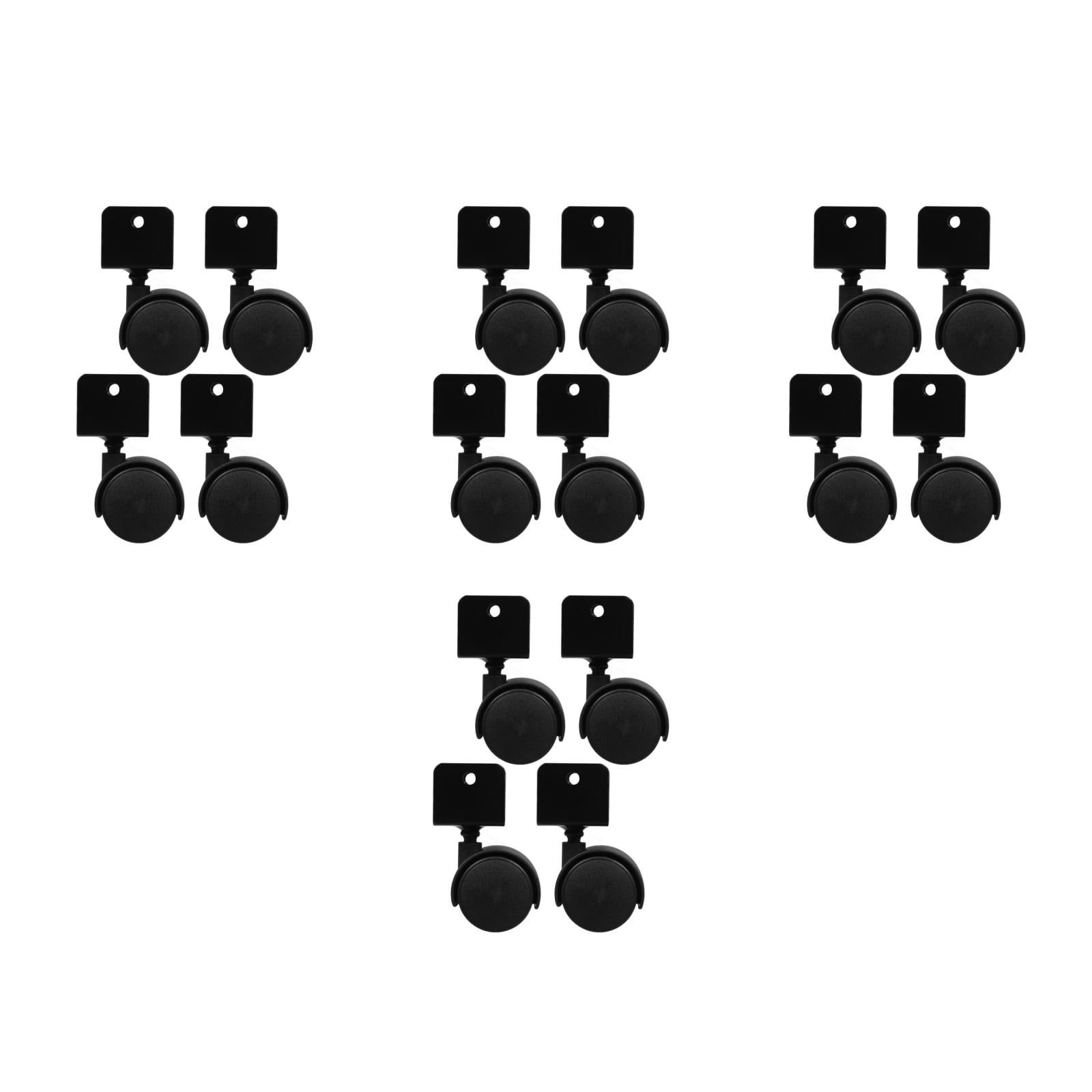 OUNONA 16 pcs U Clamp Bracket Caster Wheels Desk Caster Office Chair Universal Wheel Base Mini Caster Wheels Small Wheels For Furniture