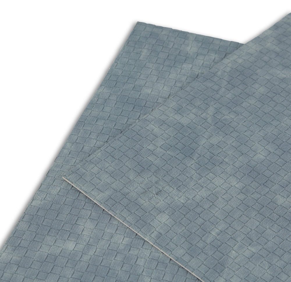 Ala Carte by Dainty Home Sorrento Basketweave Textured Faux Leather Placemats – Set of 4, Reversible, Non-Slip, Washable, Heat & Tear Resistant – 12x18 in Dining Table Mats
