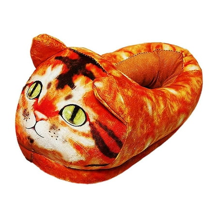 

Cat Slippers Living Room for Women Men Non Slip Cute Indoor Cartoon Slippers Style E
