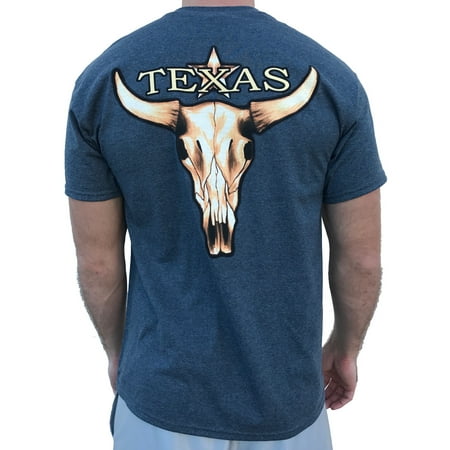 - Country Life Texas Bull Gray Short Sleeve Shirt (Medium)