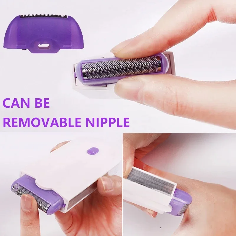 Women's Epilator Painless 2 IN 1 Hair Remover Epilator Body Face Leg Bikini Shaver Hair Removal Hair Trimmer Shaving Device