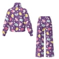 thumbnail image 6 of Uorisanigo Easter Egg Two Piece Sets for Women Mock Neck Sweatshirt Wide Leg Sweatpants Matching Sets Plus Size Loungewear Oversized Tracksuit Travel Outfits Fashion Activewear, XS-XL, 6 of 8