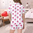 thumbnail image 5 of XDZJLR Ensembles de Tenues pour Filles, Ensembles de Pyjamas 2 Pcs Imprimé Graphique Manches Courtes Chemise à Boutons Shorts Ensemble de Pyjama Mignon Extérieur, 9-10 Ans, 5 of 5